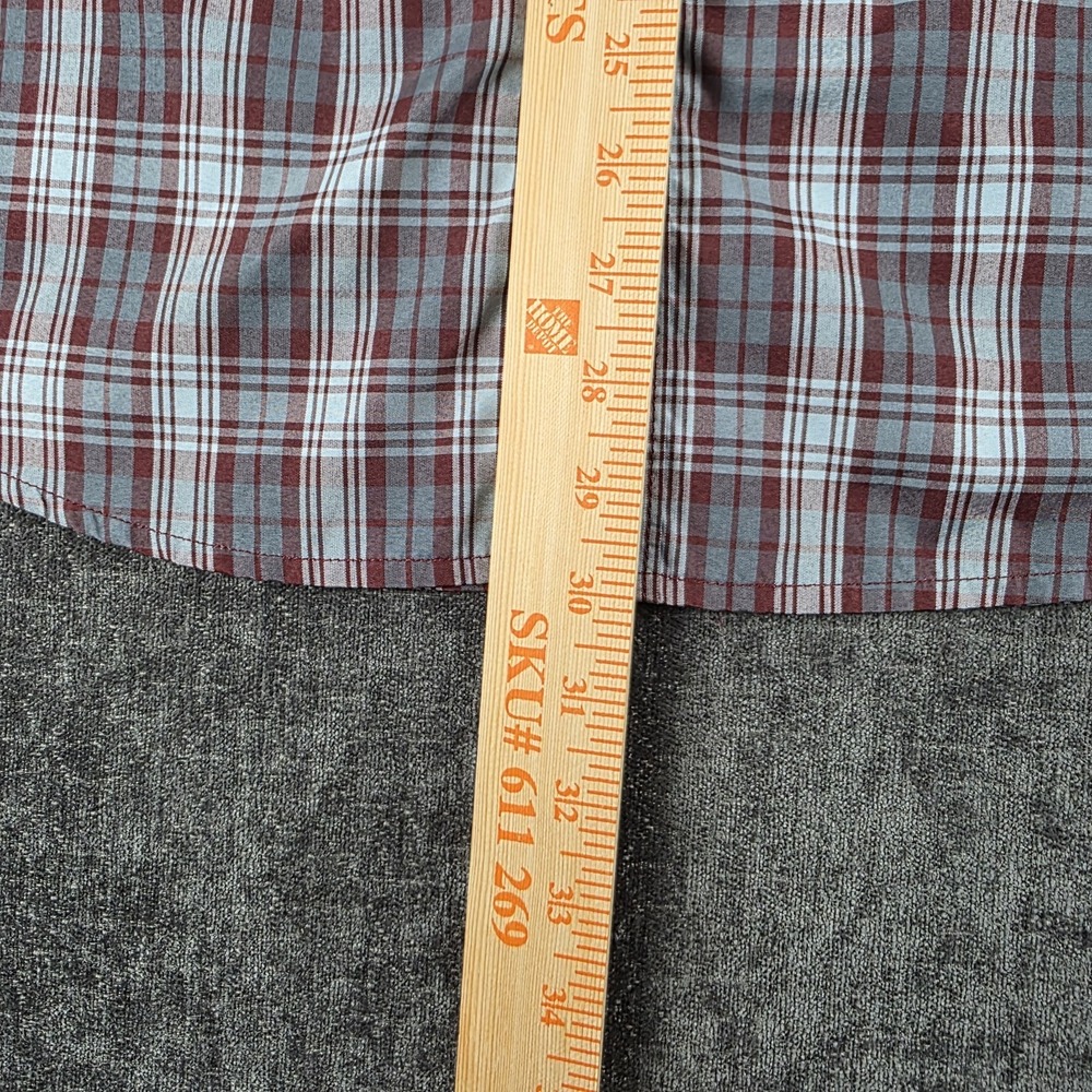 Exofficio Insect Shield Shirt Mens Medium Red Gray Plaid Fishing Outdoor M - Picture 3 of 10
